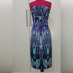 Karen Millen Purple and Blue Midi Dress